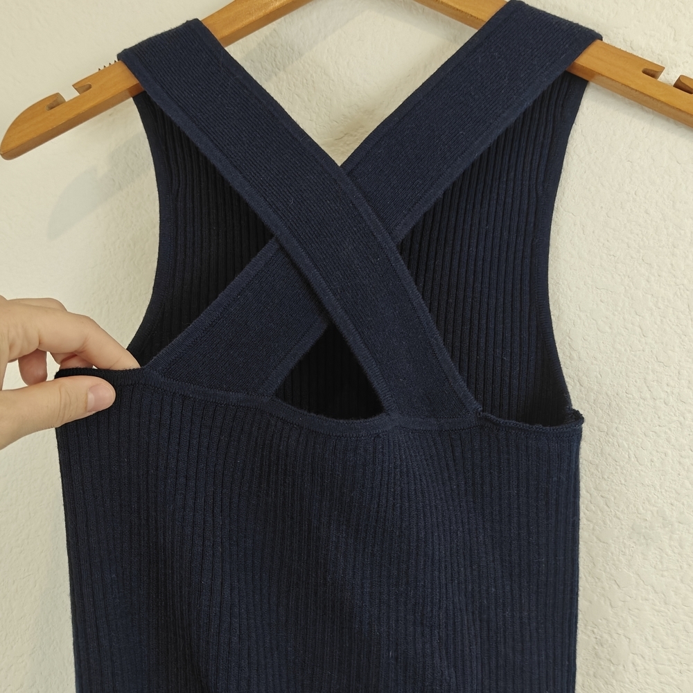 AYR Navy Ribbed Tank and Midi Skirt Set - Picture 8 of 16